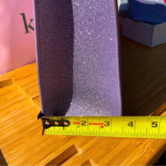 Kate Spade Holiday Collection Lilac Frost Tinsel Satchel and Card Holder Set - Picture 6 of 13